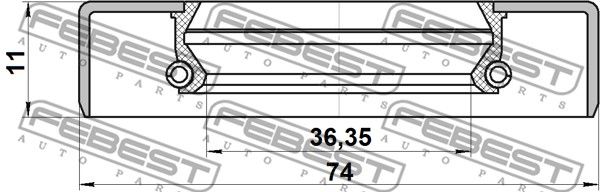 Сальник 95GDS39741111R FEBEST 95GDS39741111R