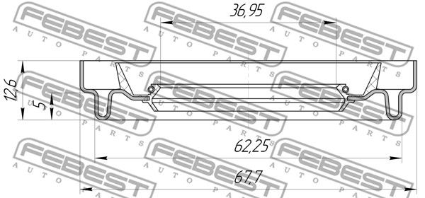 Сальник 95HDS38620513X FEBEST 95HDS38620513X