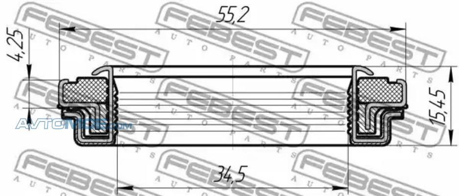 Сальник 95RFW35550416X FEBEST 95RFW35550416X