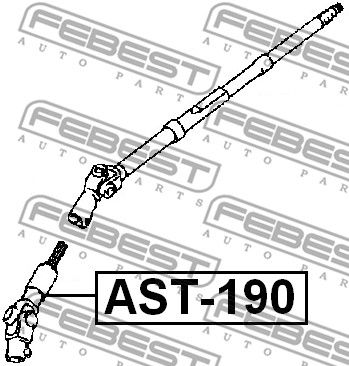 Вал рулевой AST190 FEBEST AST190