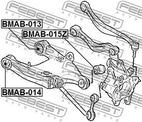 Сайлентблок BMAB013 FEBEST BMAB013