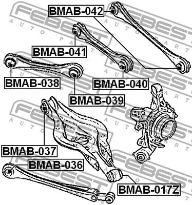 Сайлентблок BMAB036 FEBEST BMAB036