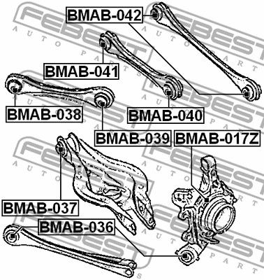 Сайлентблок BMAB037 FEBEST BMAB037