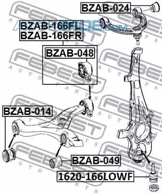 Сайлентблок BZAB048 FEBEST BZAB048