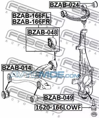 Сайлентблок BZAB049 FEBEST BZAB049