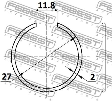 Кольцо стопорное CC127X2 FEBEST CC127X2