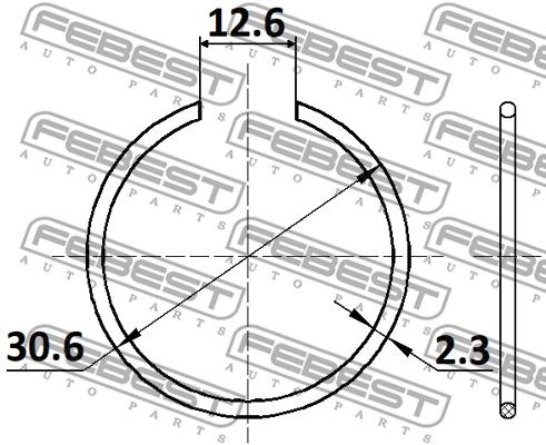 Кольцо стопорное CC130X2 FEBEST CC130X2