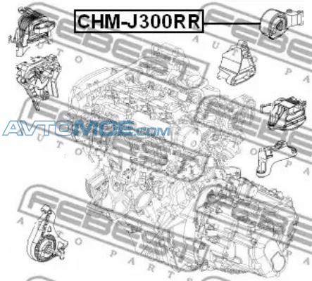 Опора двигателя CHMJ300RR FEBEST CHMJ300RR