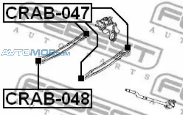 Сайлентблок CRAB048 FEBEST CRAB048