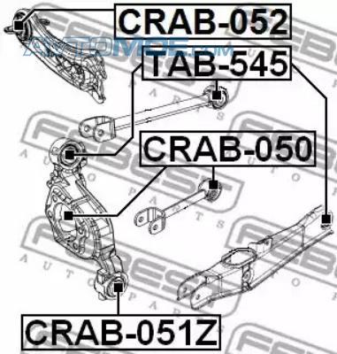 Сайлентблок CRAB051Z FEBEST CRAB051Z