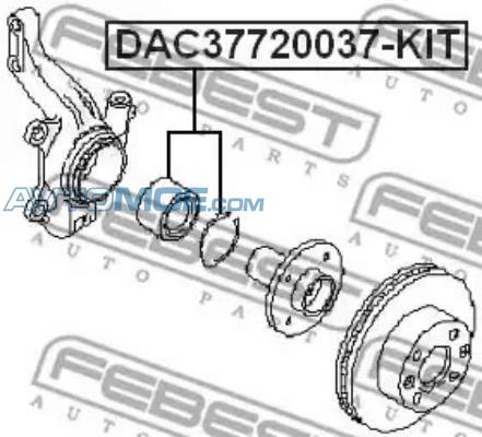 Подшипник ступицы DAC37720037KIT FEBEST DAC37720037KIT