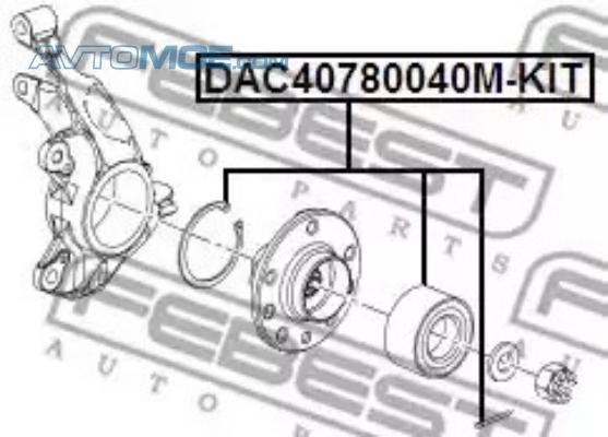Подшипник ступицы DAC40780040MKIT FEBEST DAC40780040MKIT