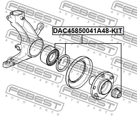 Подшипник ступицы DAC45850041A48KIT FEBEST DAC45850041A48KIT