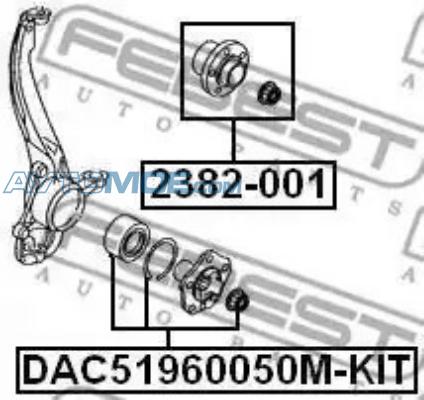 Подшипник ступицы DAC51960050MKIT FEBEST DAC51960050MKIT