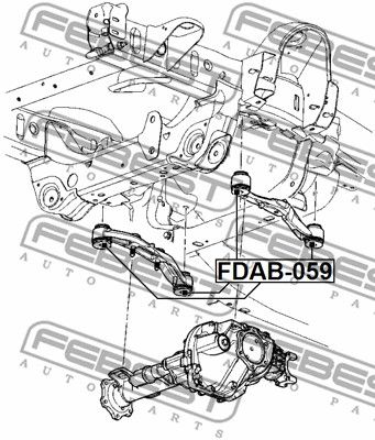 Сайлентблок FDAB059 FEBEST FDAB059