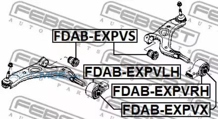 Сайлентблок FDABEXPVS FEBEST FDABEXPVS