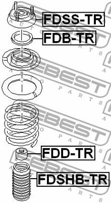 Пыльник амортизатора FDSHBTR FEBEST FDSHBTR