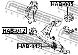 Сайлентблок HAB005 FEBEST HAB005