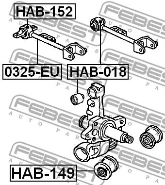 Сайлентблок рычага HAB018 FEBEST HAB018