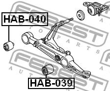Сайлентблок HAB039 FEBEST HAB039