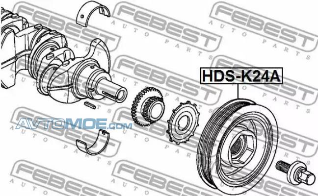 Шкив коленвала HDSK24A FEBEST HDSK24A