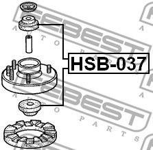 Втулка HSB037 FEBEST HSB037