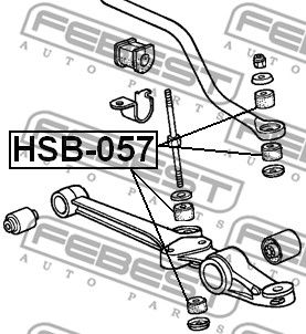Втулка стабилизатора HSB057 FEBEST HSB057