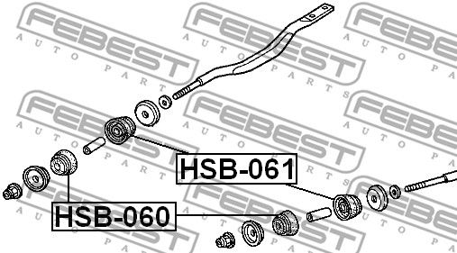 Втулка рычага HSB060 FEBEST HSB060