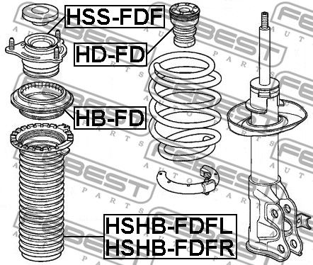 Пыльник амортизатора HSHBFDFL FEBEST HSHBFDFL