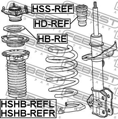 Пыльник амортизатора HSHBREFL FEBEST HSHBREFL