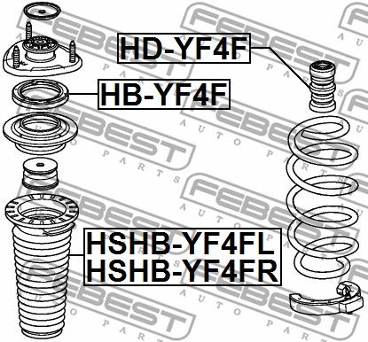 Пыльник амортизатора HSHBYF4FL FEBEST HSHBYF4FL