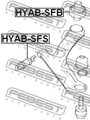 Сайлентблок HYABSFB FEBEST HYABSFB
