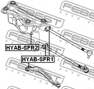 Сайлентблок рычага HYABSFR1 FEBEST HYABSFR1