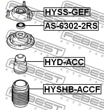 Пыльник амортизатора HYSHBACCF FEBEST HYSHBACCF