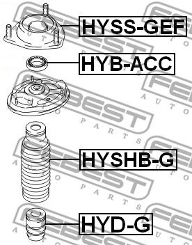 Пыльник амортизатора HYSHBG FEBEST HYSHBG