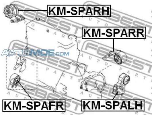 Опора двигателя KMSPALH FEBEST KMSPALH