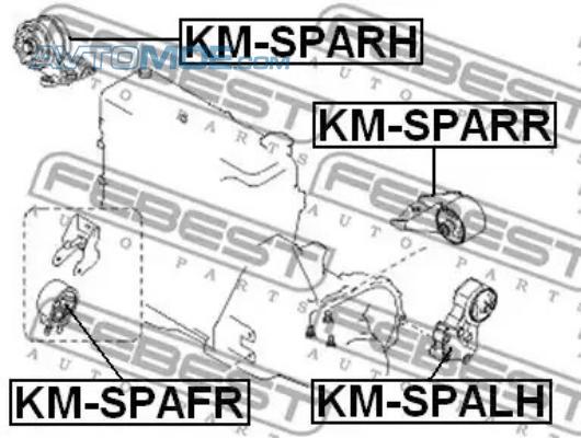 Опора двигателя KMSPARH FEBEST KMSPARH