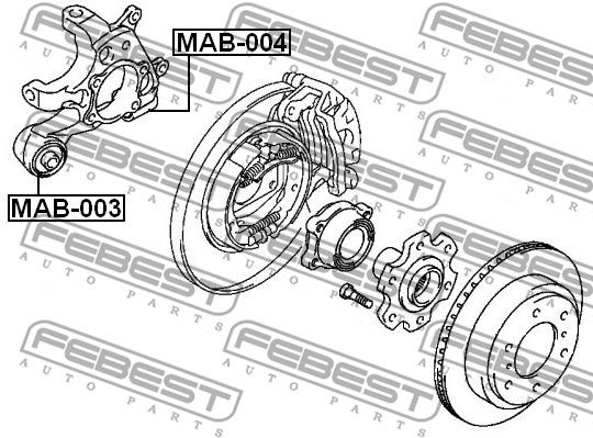 Сайлентблок MAB003 FEBEST MAB003
