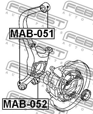 Сайлентблок MAB051 FEBEST MAB051