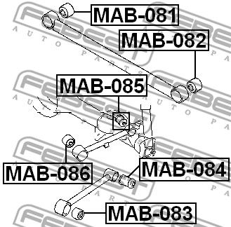 Сайлентблок MAB081 FEBEST MAB081