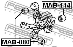 Сайлентблок MAB114 FEBEST MAB114