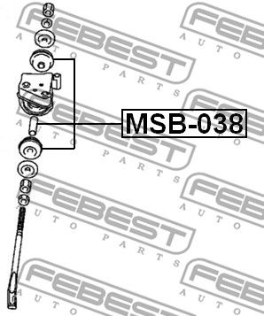 Втулки MSB038 FEBEST MSB038