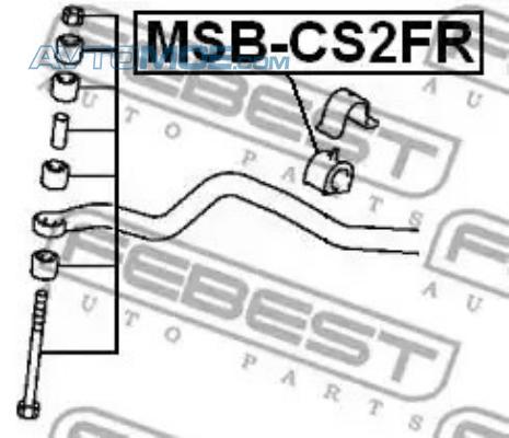 Втулка стабилизатора MSBCS2FR FEBEST MSBCS2FR