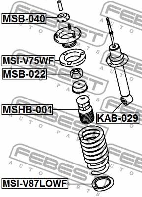 Пыльник амортизатора MSHB001 FEBEST MSHB001
