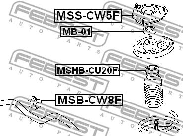 Опора MSSCW5F FEBEST MSSCW5F
