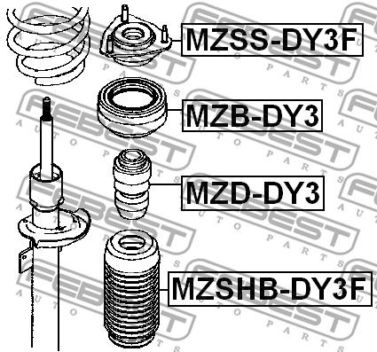 Пыльник амортизатора MZSHBDY3F FEBEST MZSHBDY3F