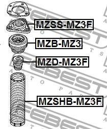 Пыльник амортизатора MZSHBMZ3F FEBEST MZSHBMZ3F