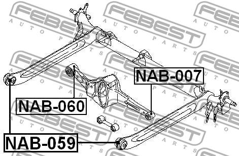 Сайлентблок NAB059 FEBEST NAB059