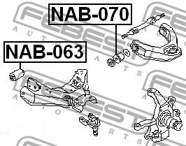 Сайлентблок NAB063 FEBEST NAB063