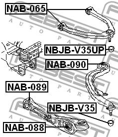 Сайлентблок NAB065 FEBEST NAB065